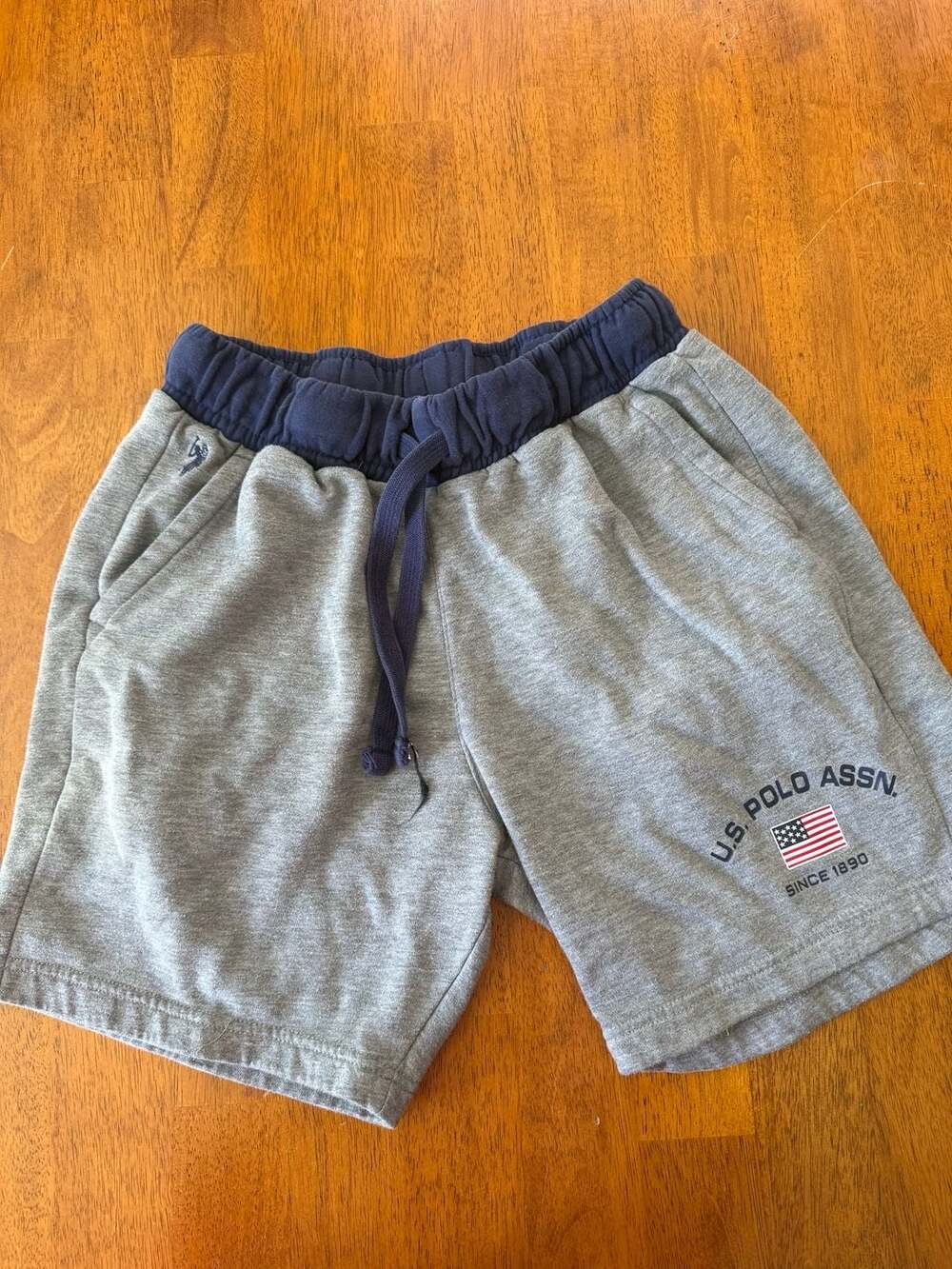 U.S. Polo Assn. Fleece Shorts Size M Gray Drawstring